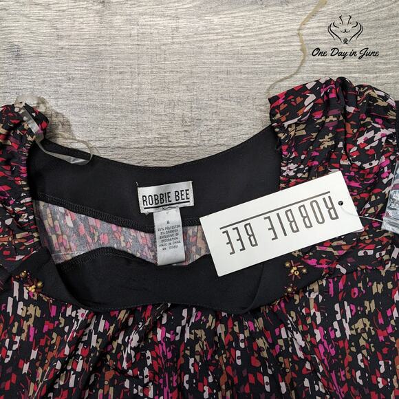 Robbie Bee Short Sleeve Mini Dress Size 8 - Picture 2 of 5